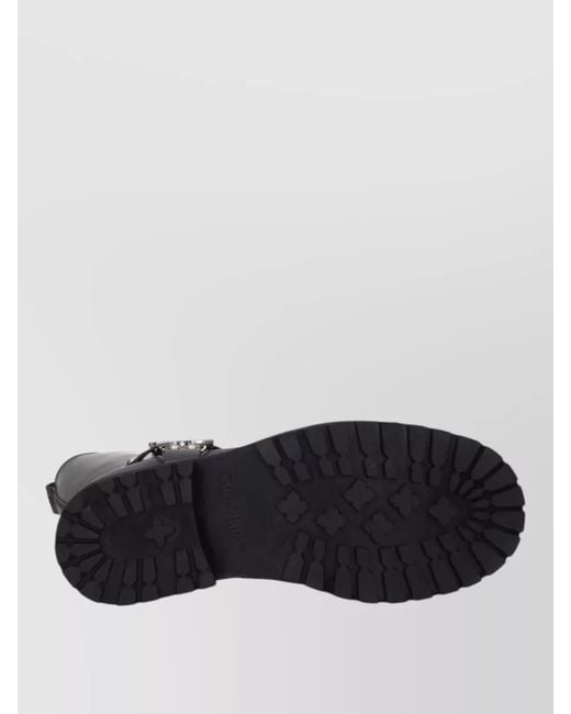 Off-White c/o Virgil Abloh Black Leather Flat Boots