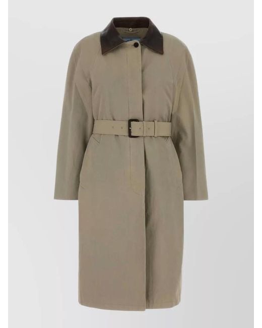 Prada Natural Cotton Fitted Jacket