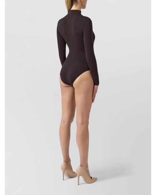 Wolford Black High-Neck Long-Sleeve Shaping Bodysuit