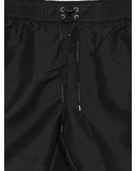 Dolce & Gabbana Black Medium Shorts Cargo Style Contrast Trim Pockets for men
