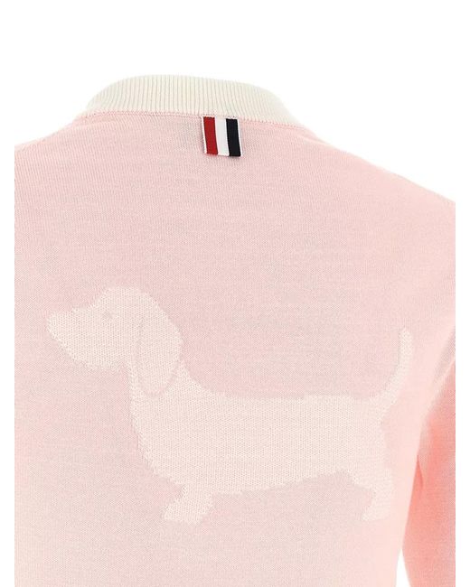 Thom Browne Pink Hector Cotton T-Shirt