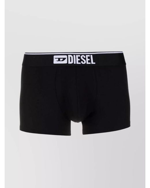 DIESEL Black Stretch Cotton Boxer Briefs Set for men