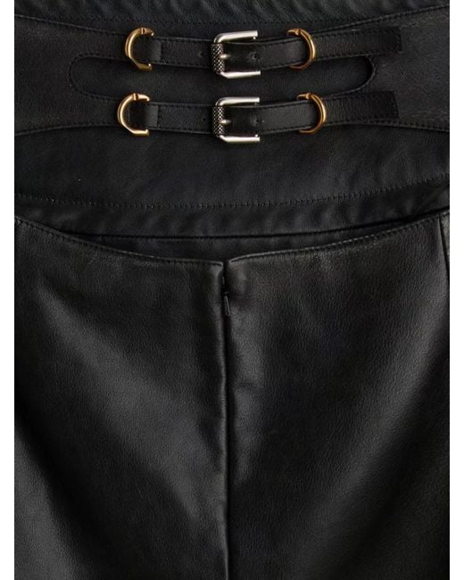 Givenchy Black Leather High-Rise Pencil Skirt