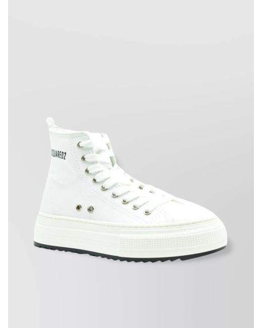 DSquared² White High-Top Sneakers