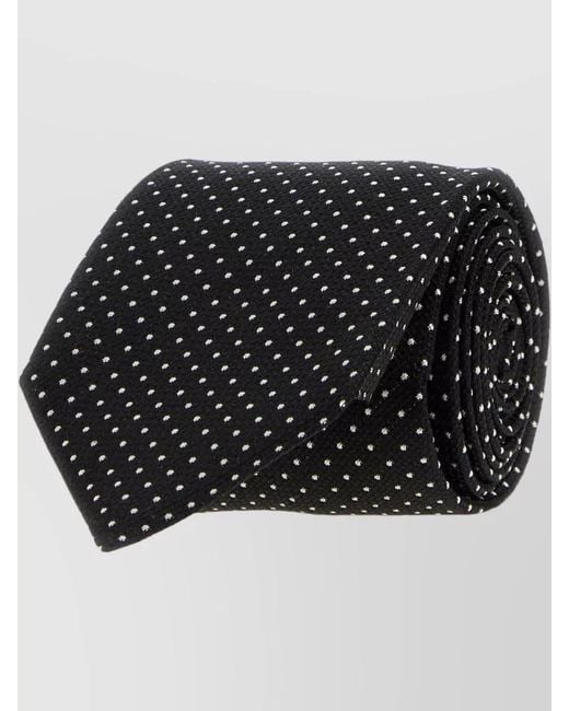 Tom Ford Black Silk Micro Dots Tie for men