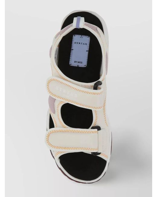 McQ Alexander McQueen Metallic Fabric Sandals