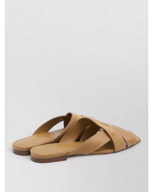 Tod's Natural Leather Slides