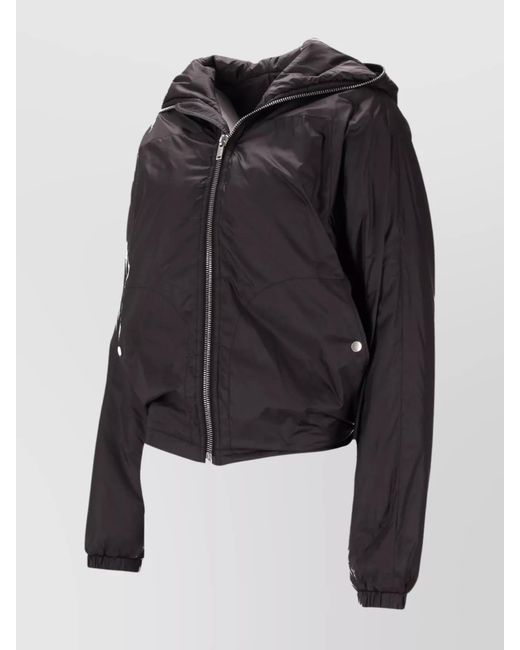 Rick Owens Black Sealed Zip-Up Windbreaker Jacket
