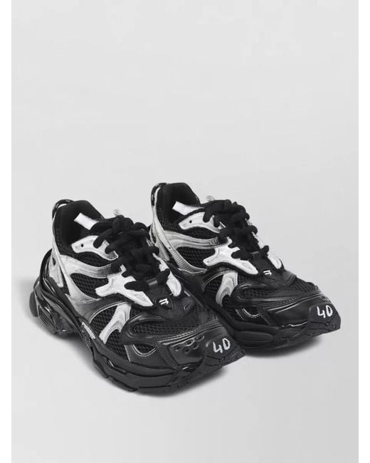 Balenciaga Black Runner 2 Mesh Sneakers Rubber Sole for men