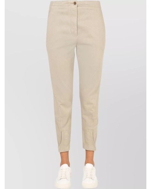 Aspesi Natural Cropped Trousers
