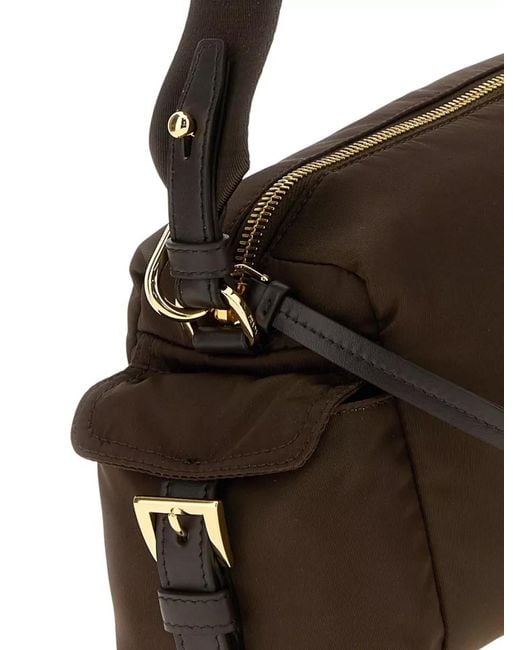 Prada Brown Shoulder Bag Tone Hardware Adjustable Strap