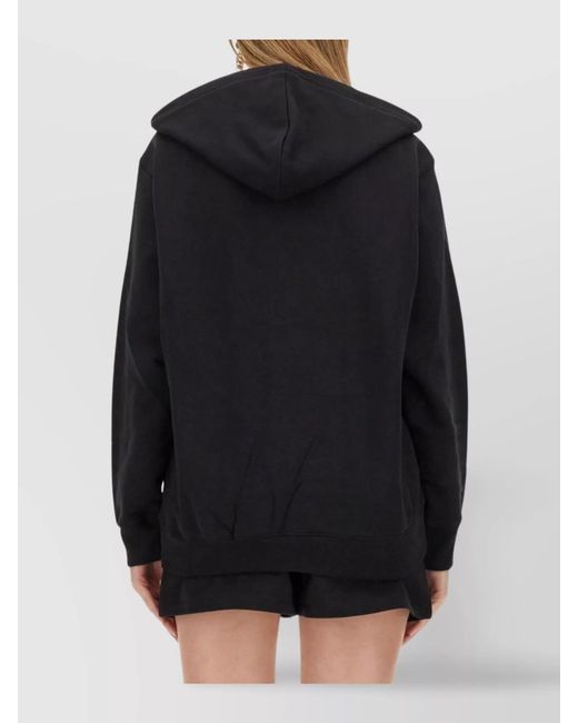 Moschino Black Logo Print Cotton Hoodie