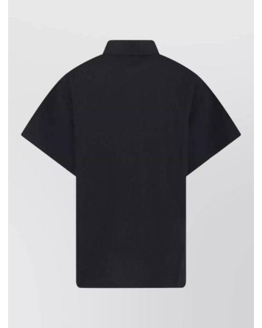 Balenciaga Black Polo Shirt Short Sleeves Straight Fit Design for men