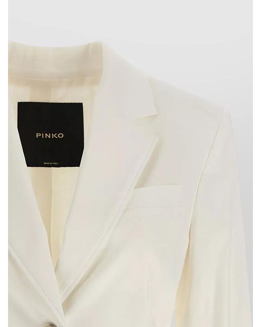 Pinko Natural Effie Tailored Blazer Long Sleeve Vent
