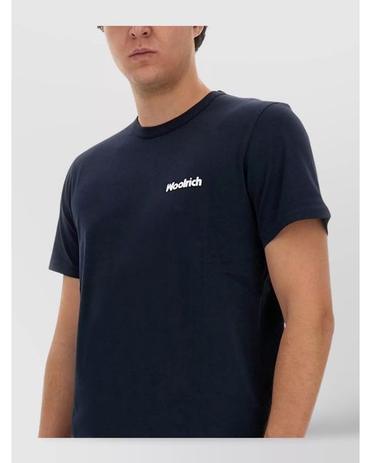 Woolrich Blue Logo T-Shirt for men