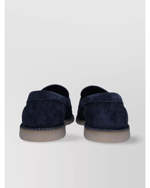 Dolce & Gabbana Blue Suede Loafers for men