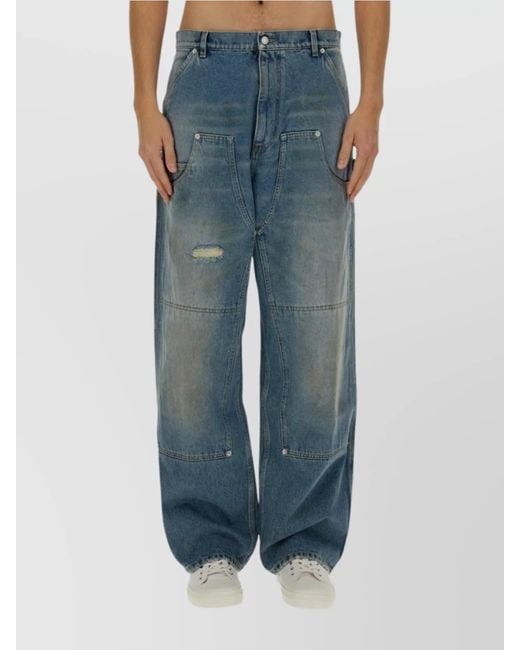 Moschino Blue Wide-Leg Jeans for men