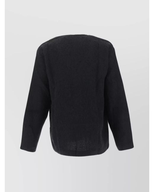 Our Legacy Black V Neck Long Sleeve Knit Cardigan for men