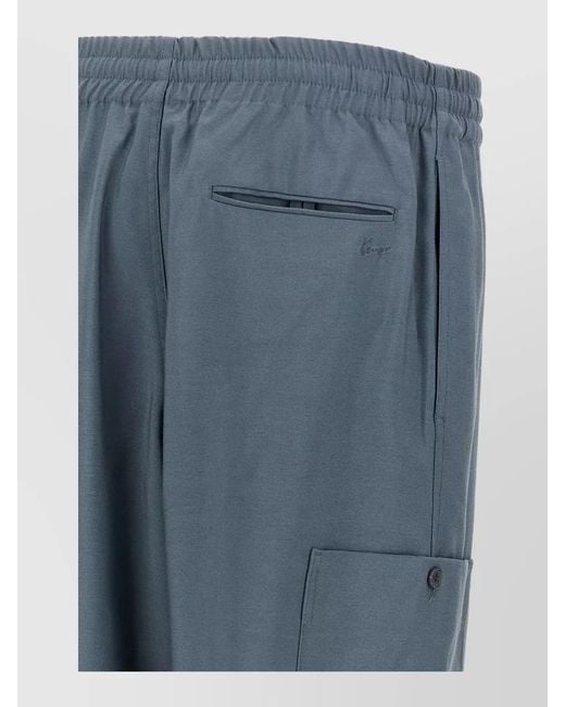 KENZO Blue Jogger Shorts Cargo Style Side Pockets for men