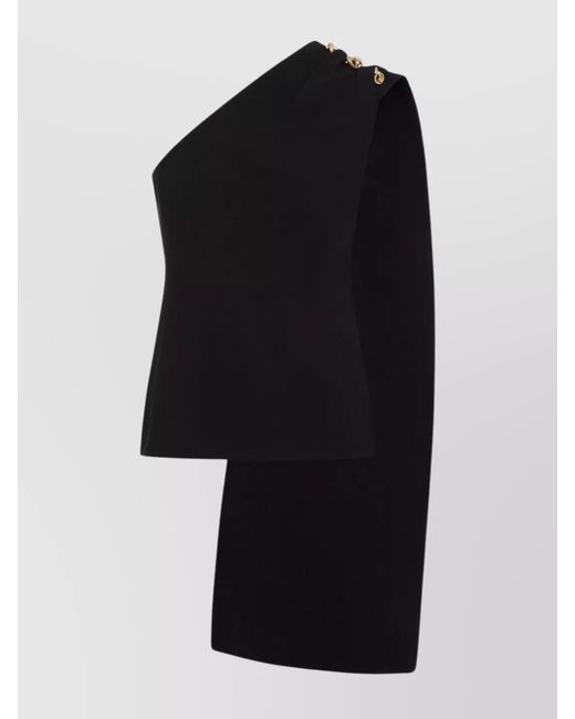 Bottega Veneta Black Crepe Knot Detail Blouse