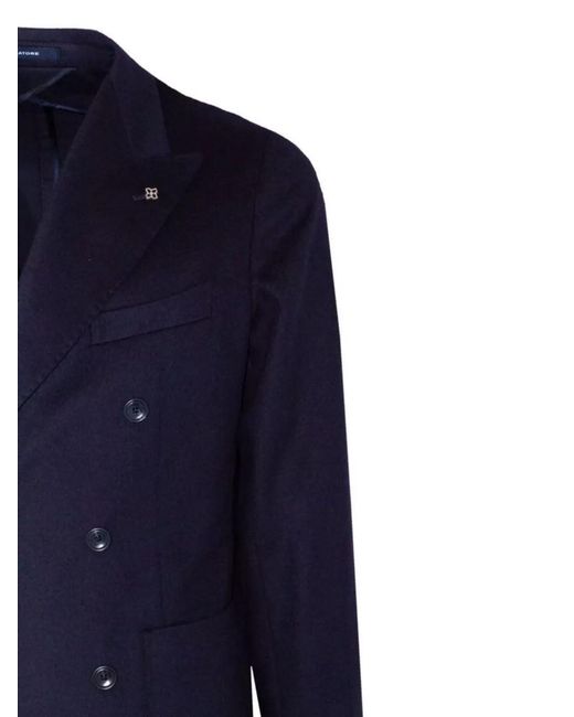 Tagliatore Blue Virgin Wool Blazer for men