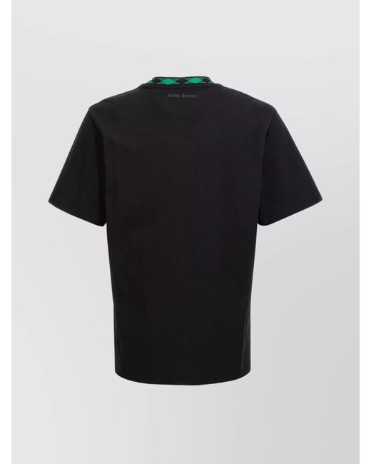 Wales Bonner Black Organic Cotton Regular-Fit Logo T-Shirt for men