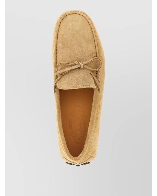 Tod's Natural Leather Gommino Loafers for men