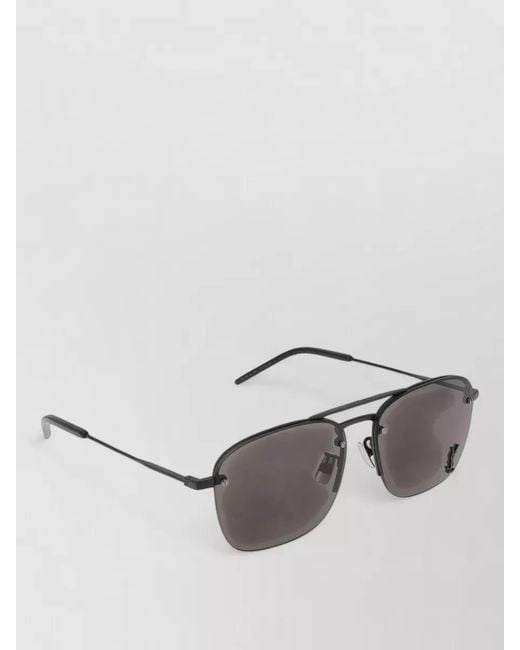 Saint Laurent Gray Sunglasses Sl 309 M 001 Metal Double Bridge