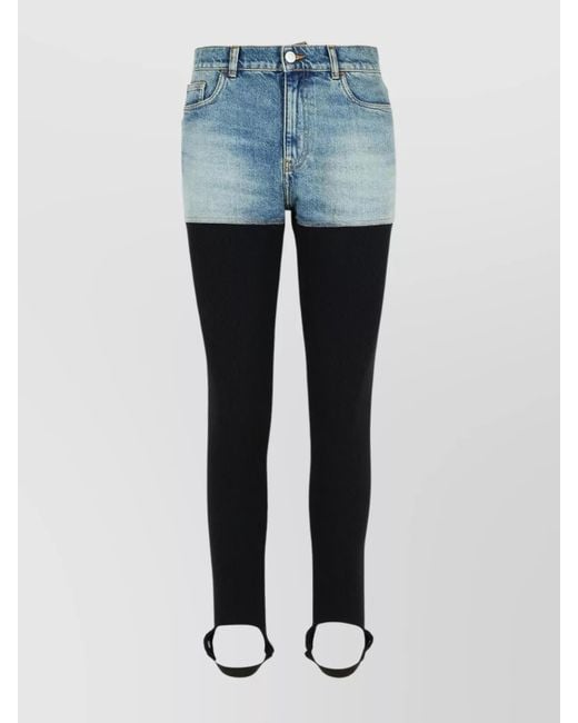 Coperni Blue Dual-Tone Organic Cotton Pants