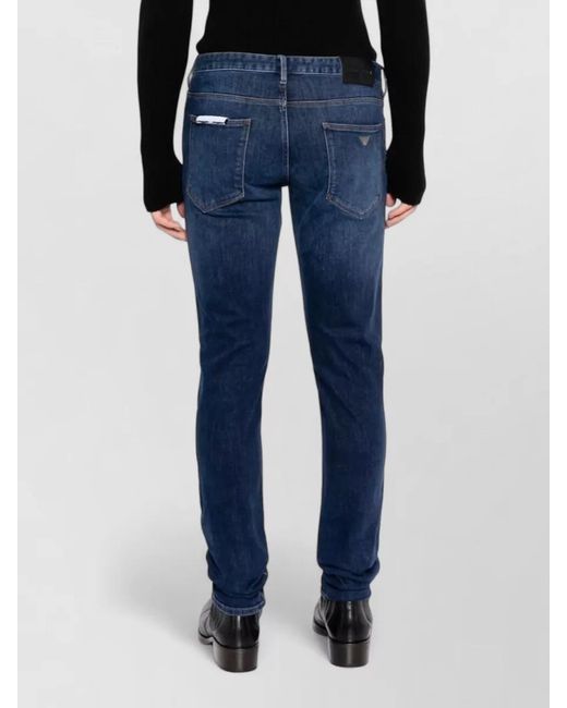 Emporio Armani Blue Denim Skinny Trousers for men