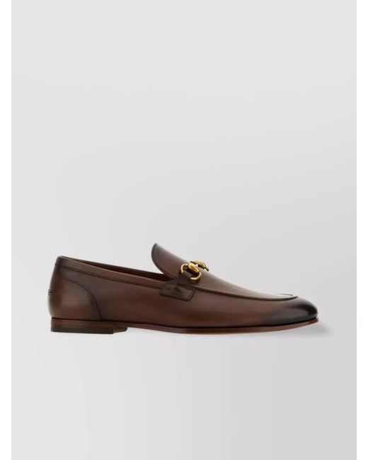 Gucci Brown Leather Loafers for men