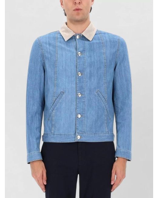 Brunello Cucinelli Blue Denim Jacket for men