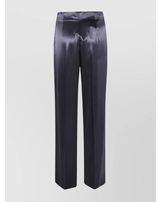 Alberta Ferretti Blue Wide-Leg Trousers