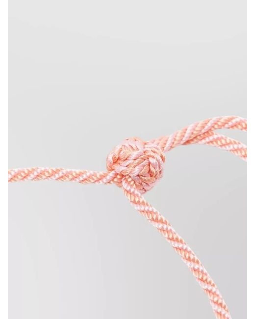 Forte_forte White Crystal Knot Necklace Rope Chain Design