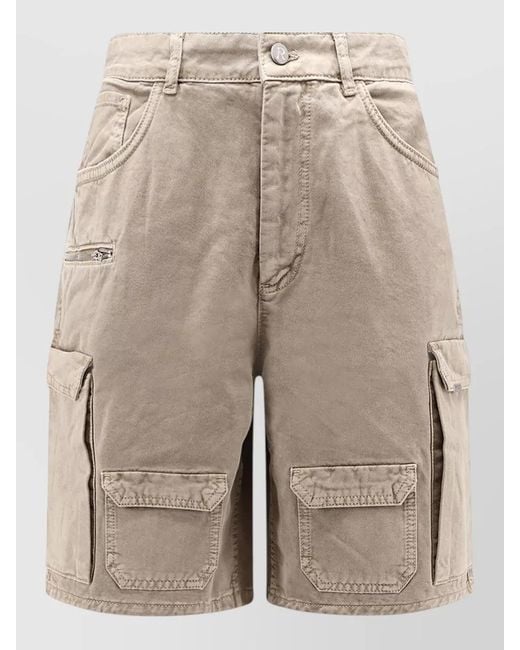 Represent Natural Cotton Bermuda Cargo Shorts Five Pocket for men