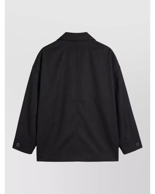 Y-3 Black Wool Blend Oversized Blazer