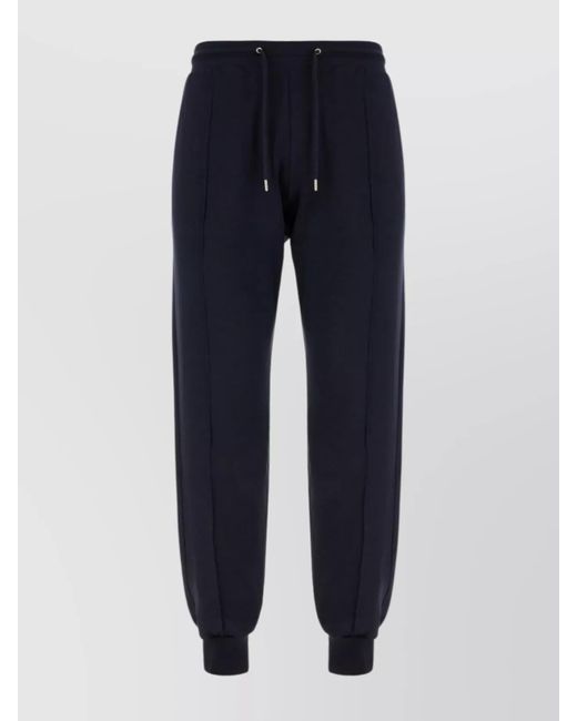 Paul Smith Blue Trousers With Elastic Waistband And Ribbed Cuffs for men