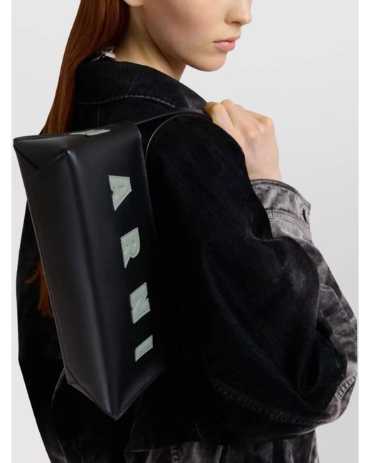 Marni Black Museo Baguette Leather Shoulder Bag
