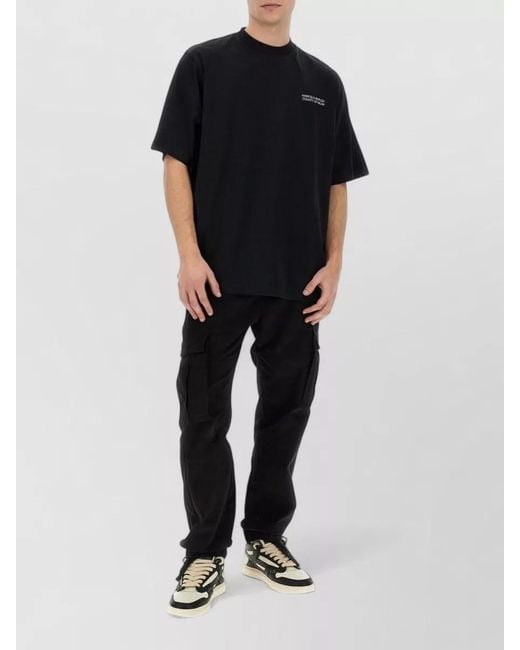 Marcelo Burlon Black Regular Fit Cargo Pants Belt Loops for men