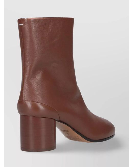 Maison Margiela Brown Leather Ankle Boots