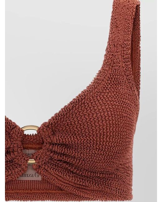 Hunza G Red Julia Bikini Ring High Cut