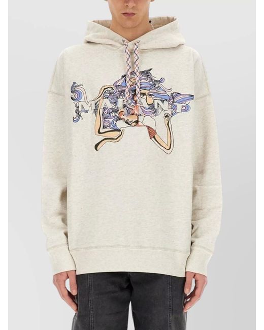 Isabel Marant White Milanz Hoodie for men