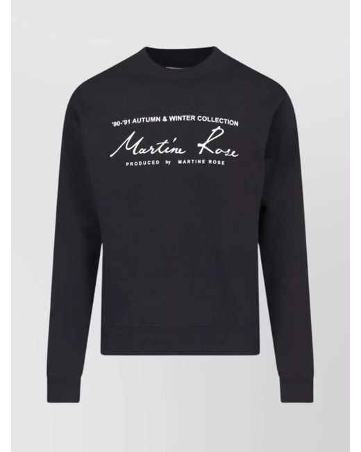 Martine Rose Blue Crew Neck Long Sleeves Ribbed Cuffs for men