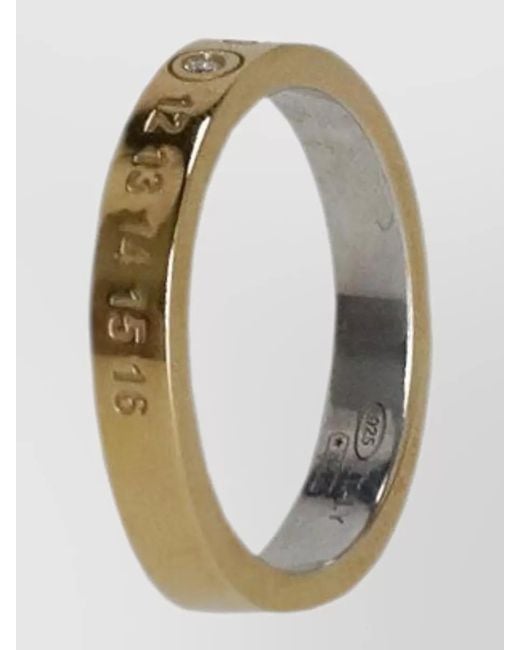 Maison Margiela Gray Ring Two Tone Synthetic Diamond