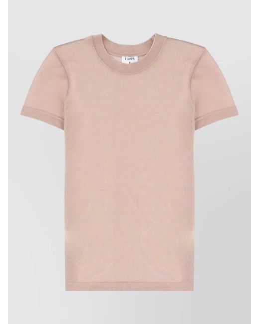 Filippa K Pink Lyocell Slim Fit Crew Neck T-Shirt