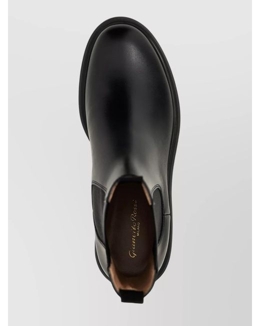Gianvito Rossi Black Leather Chelsea Ankle Boots