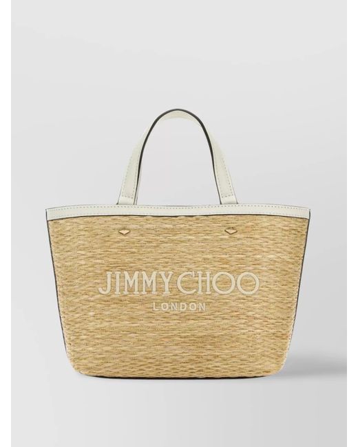 Jimmy Choo Natural Mini Marli Handbag Raffia