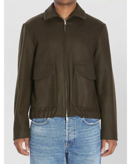 Barena Green Magan Caramal Wool Blend Jacket for men