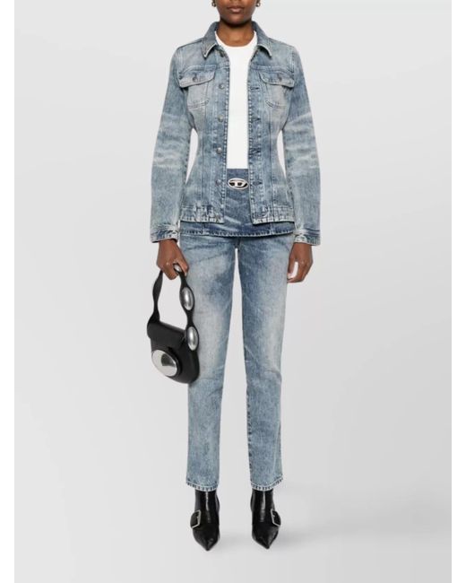 DIESEL Blue Fitted Jacket