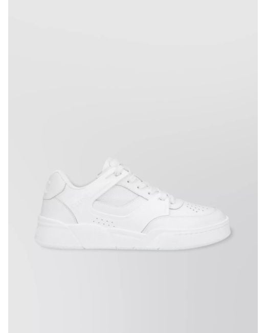 Céline White Leather Low-Top Sneakers for men